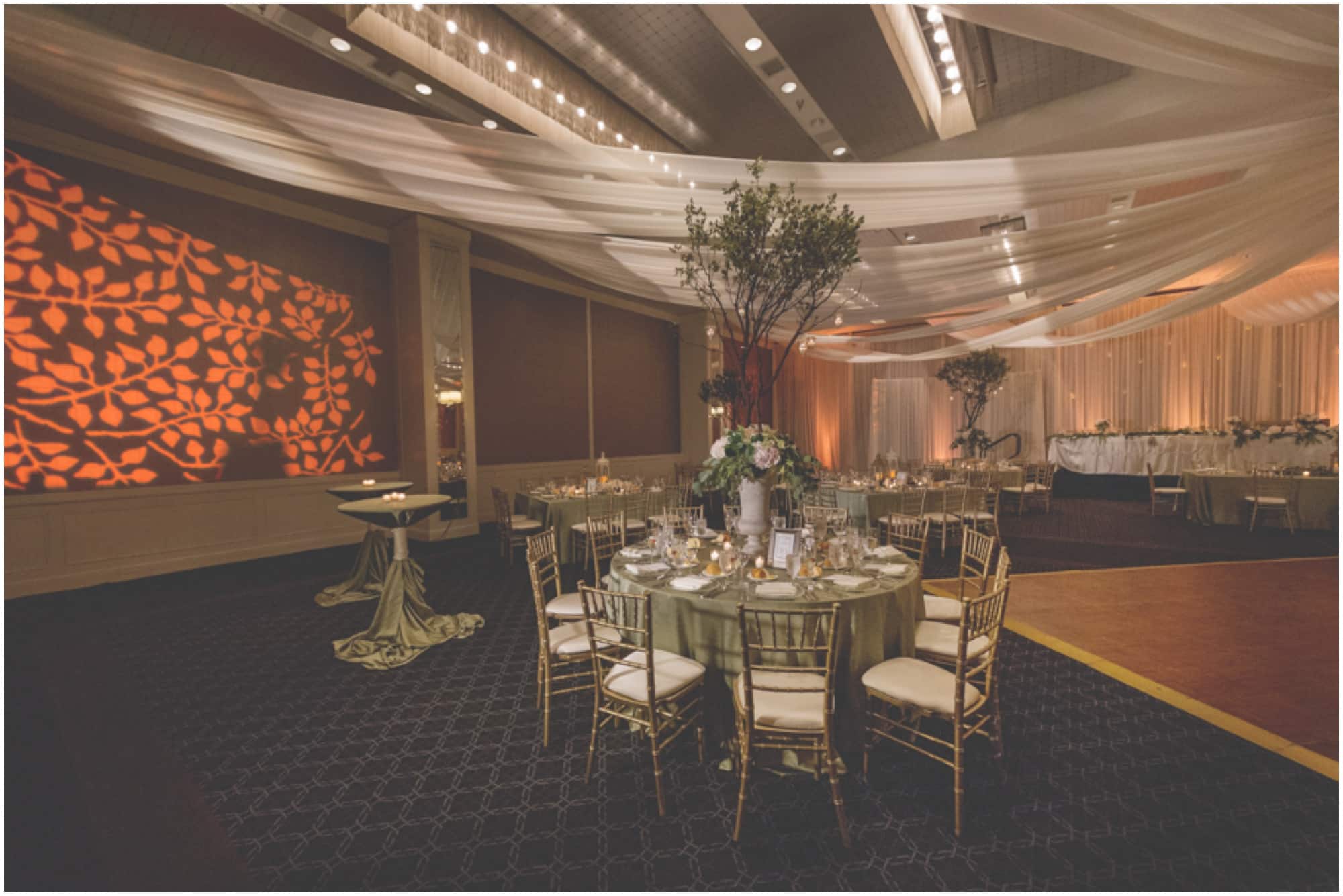 table room pictures featuring branch centerpieces