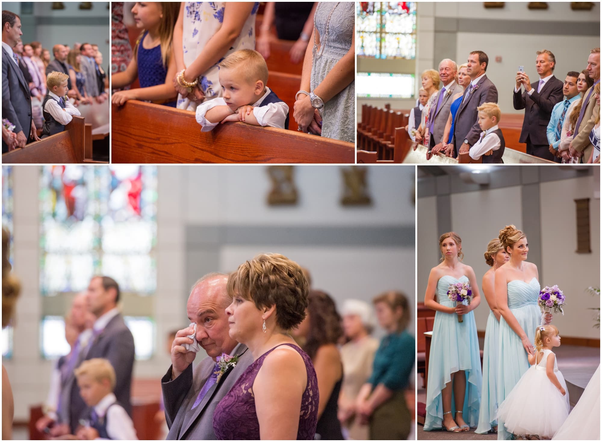 County Line Orchard Wedding Photographer captured moments of family watching bride and groom get married