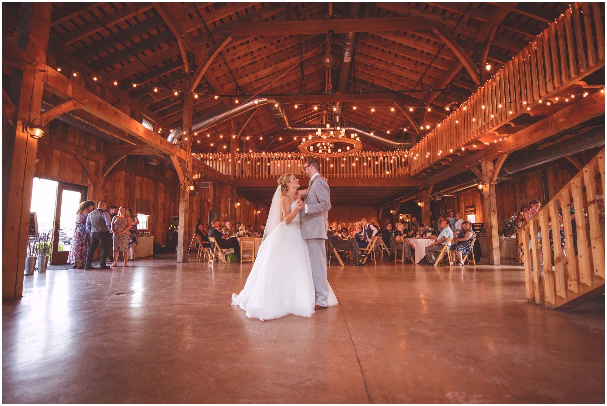 County Line Orchard Wedding Photographer bride and grooms first dance together