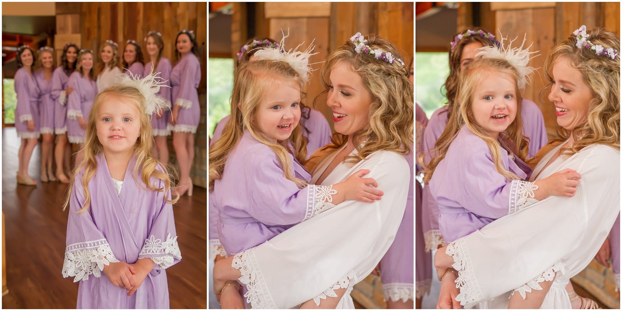 fishermans inn elburn wedding bride with flower girls