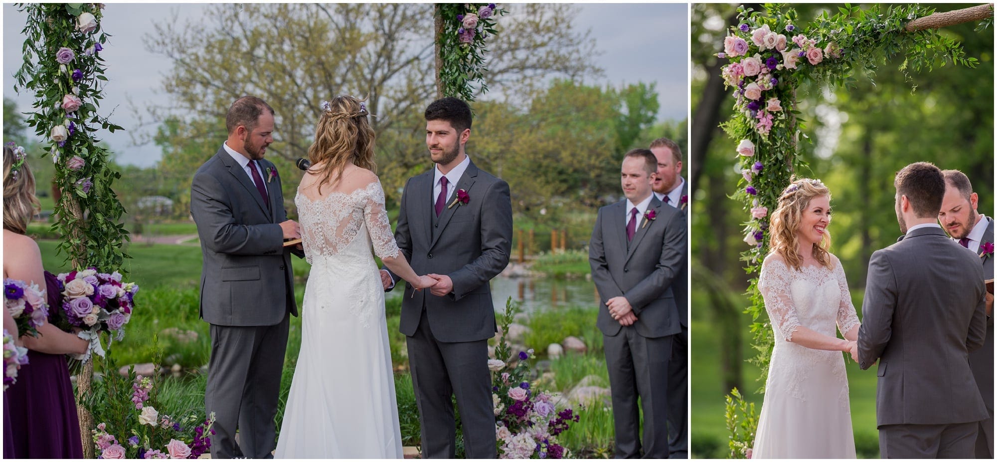 fishermans inn elburn wedding outdoor ceremony