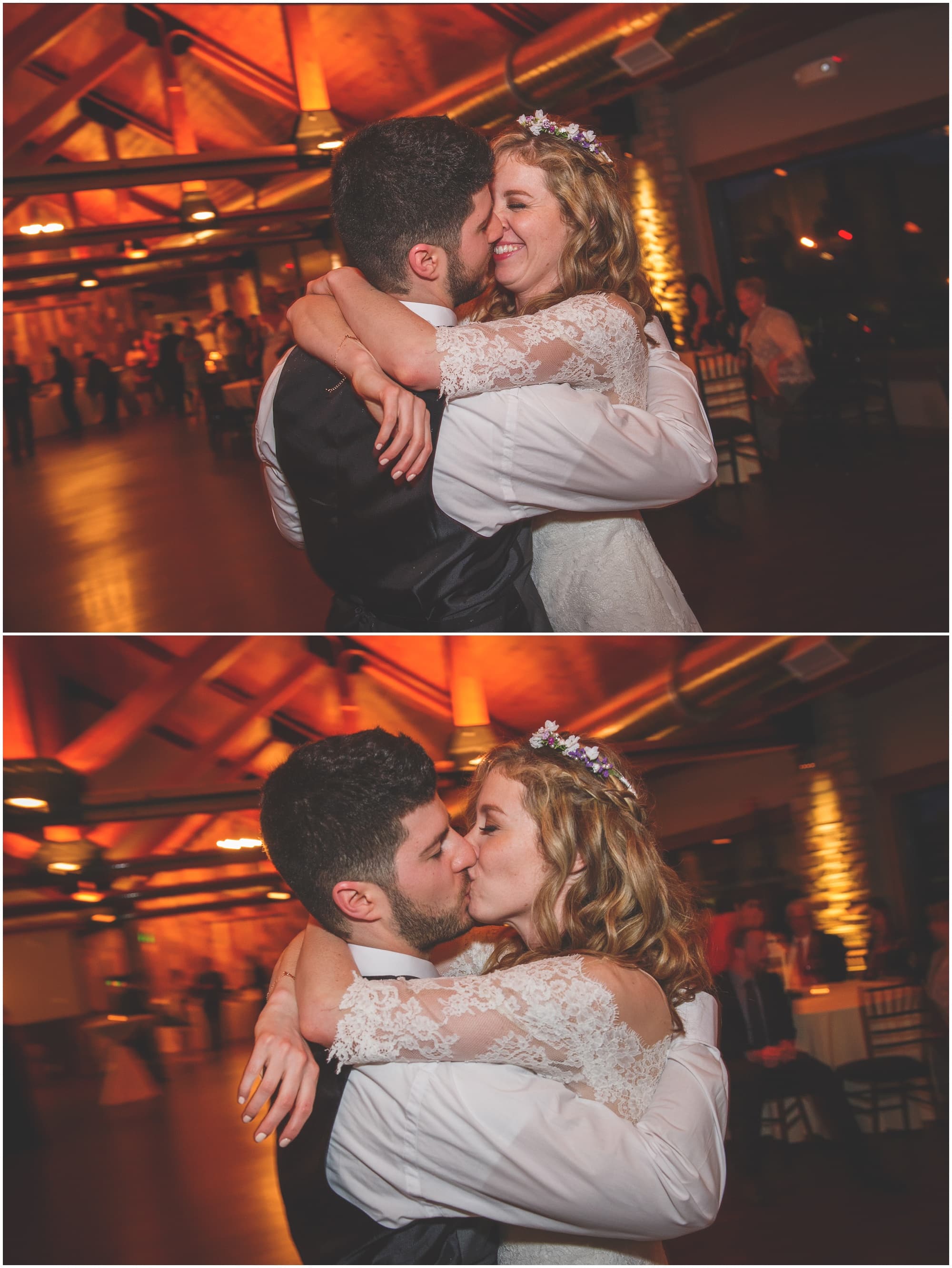 fishermans inn elburn wedding dancing with bride and groom 